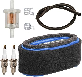 Air Pre Filter Fuel Filter Line Spark Plug Tune Up kit Compatible with Kawasaki FH601V FH641V FH680V FH721V JD 647 657 667 717A 727A GT245 GX255 GX335 335 11013-7024 M140295
