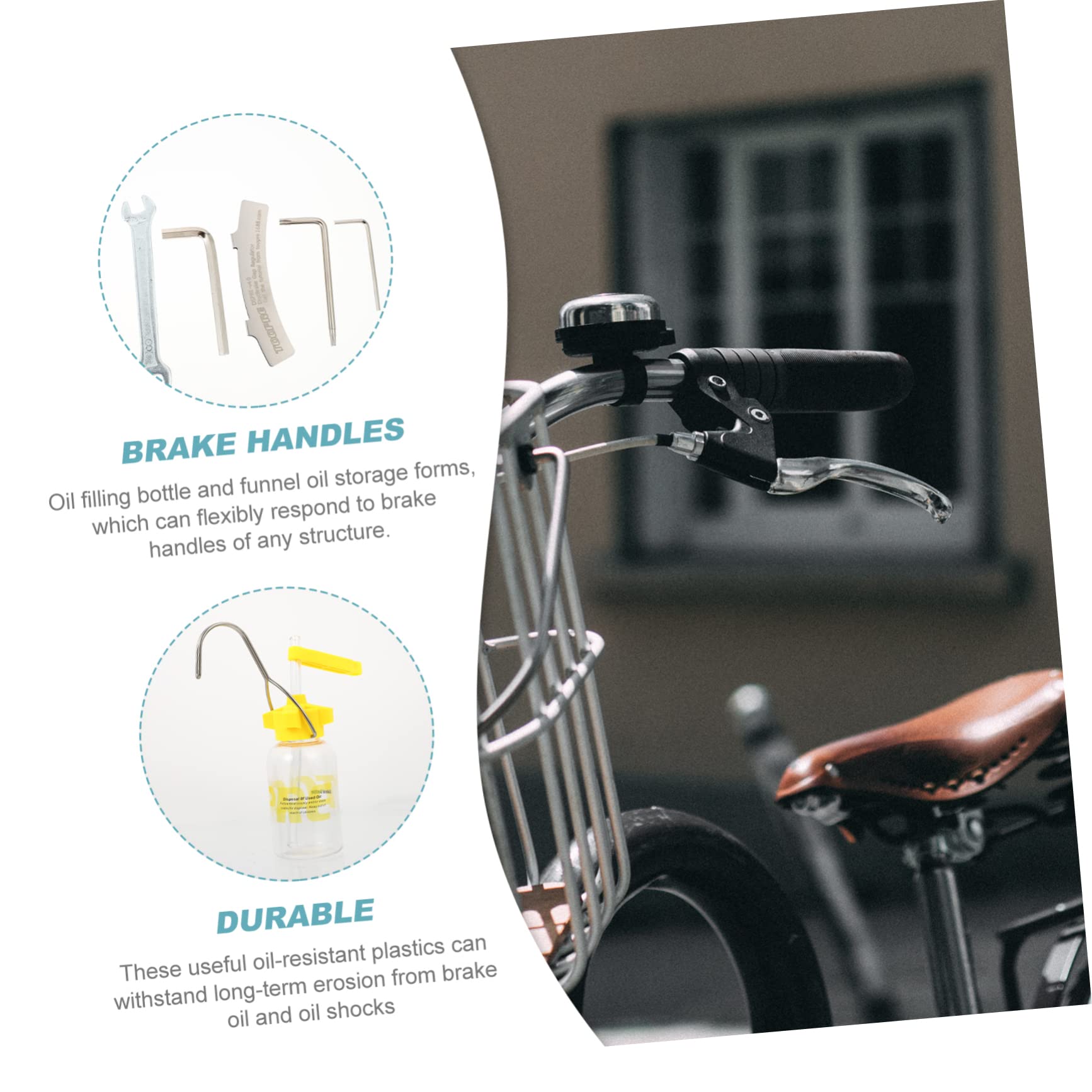 Toyvian Professionale per Bleed Freni Disco Idraulici per Bici Kit Riparazione per Freni con Accessori in Metallo Facile Usare Portatile Strumento per Cambio Olio per Amanti della