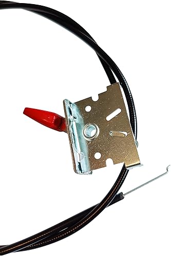 Miniatura 2 de GardenPal Pieza de repuesto del cable del acelerador adecuada para la mayoría de cortadoras de césped con palanca de metal y placa de fijación con