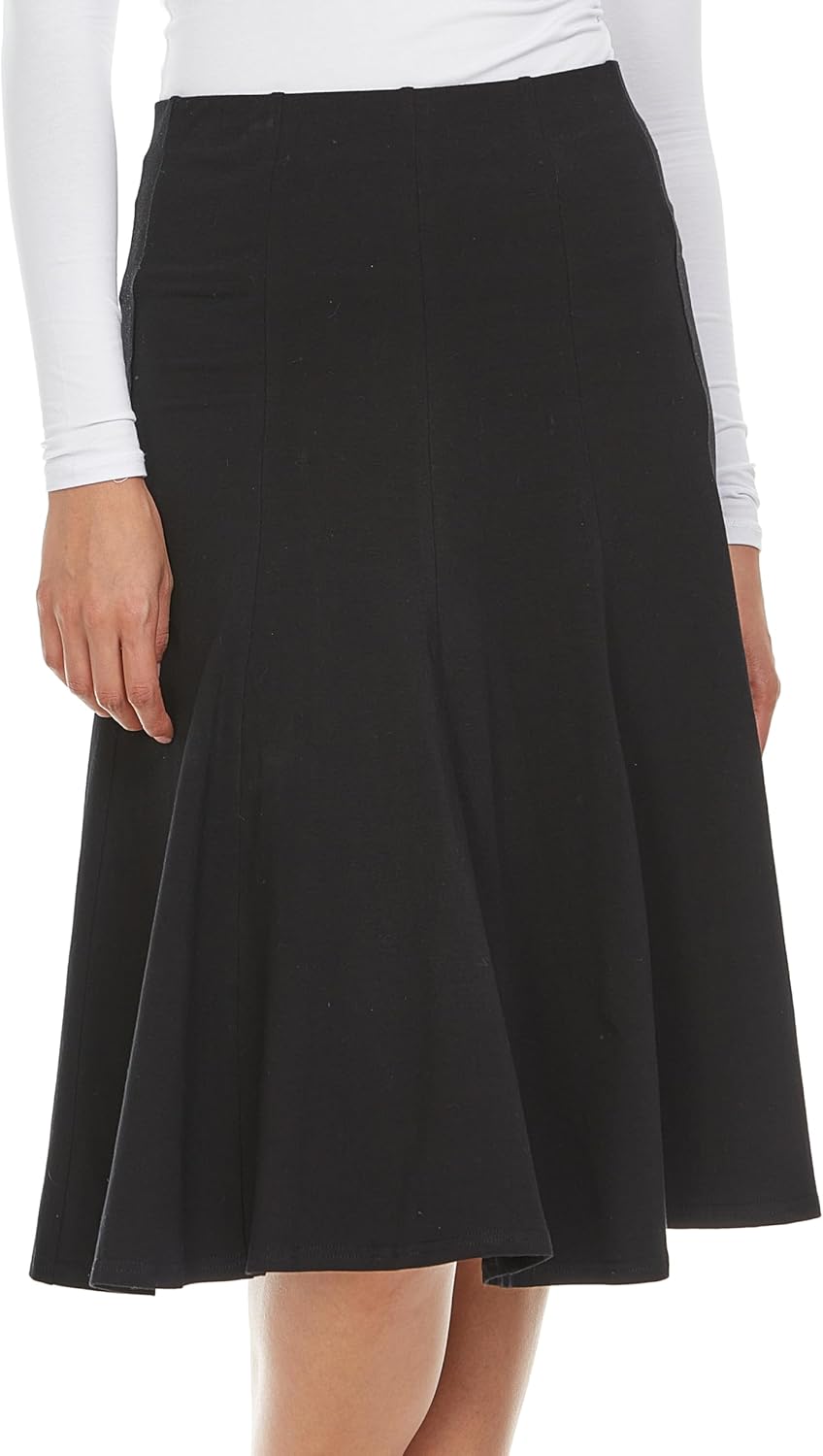 Classic Fit & Flare Cotton Pleated Skirt – Comfortable High-Waisted Knee & Midi Length for Everyday Style