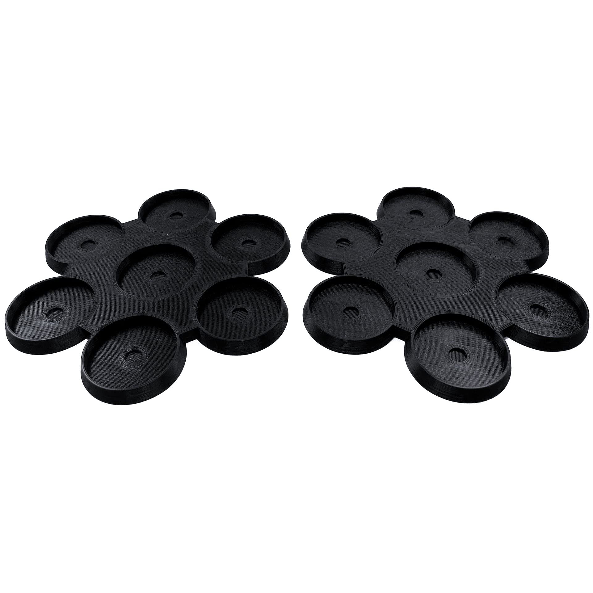 EnderToys 32mm 7-Man Move Trays (x2), Bits and Accessories for Tabletop Wargame Miniatures, 3D Printed and Paintable