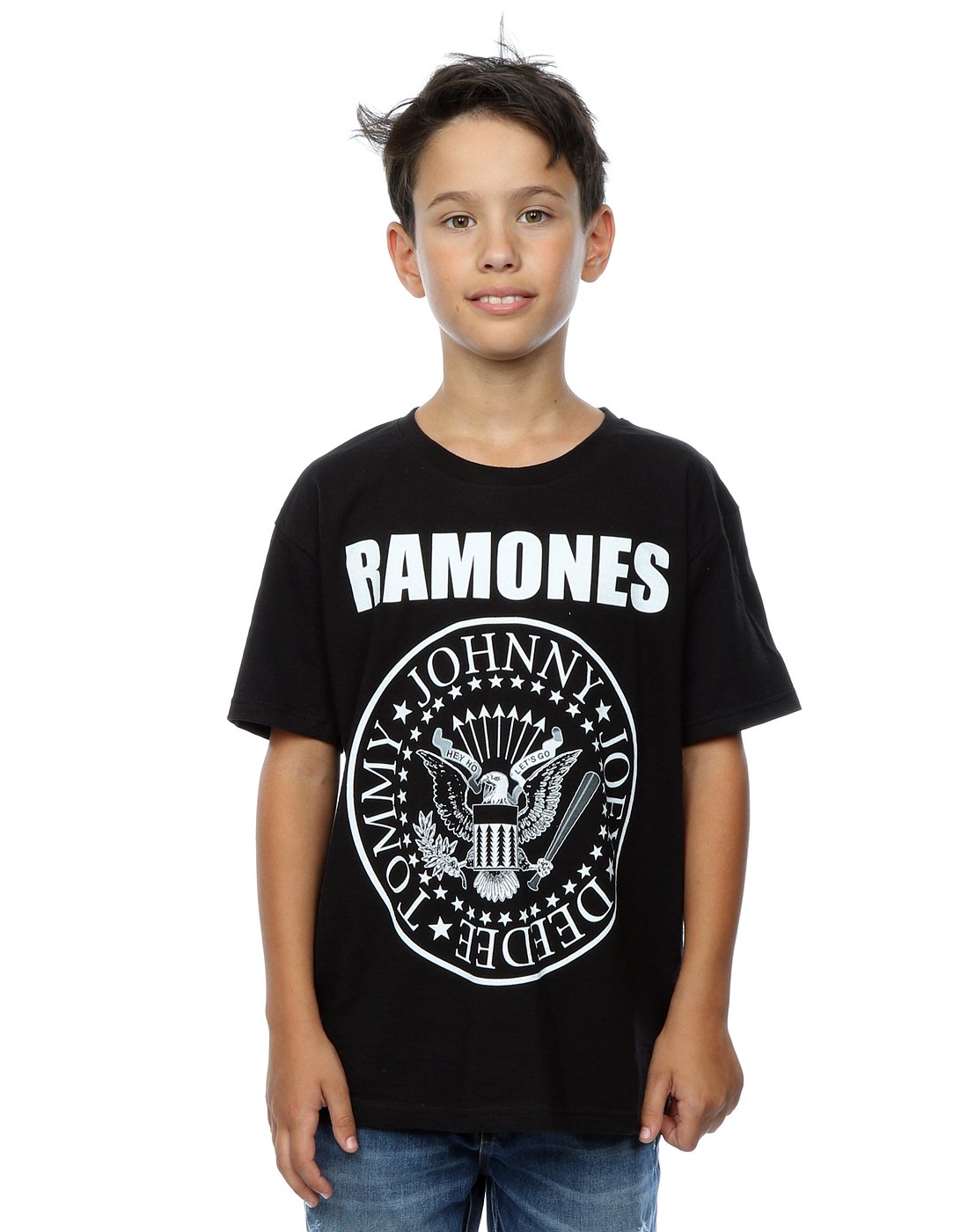 Absolute Cult Boys Black Ramones Presidential Seal T-Shirt 9-11 Years