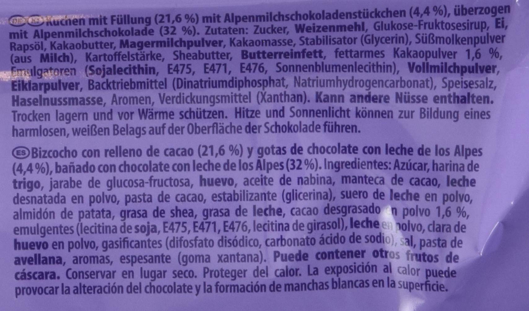 Milka Choc & Choc Mini-Kuchen - Küchlein gefüllt und überzogen mit zarter Milka Alpenmilch Schokolade - 12 x 175 g