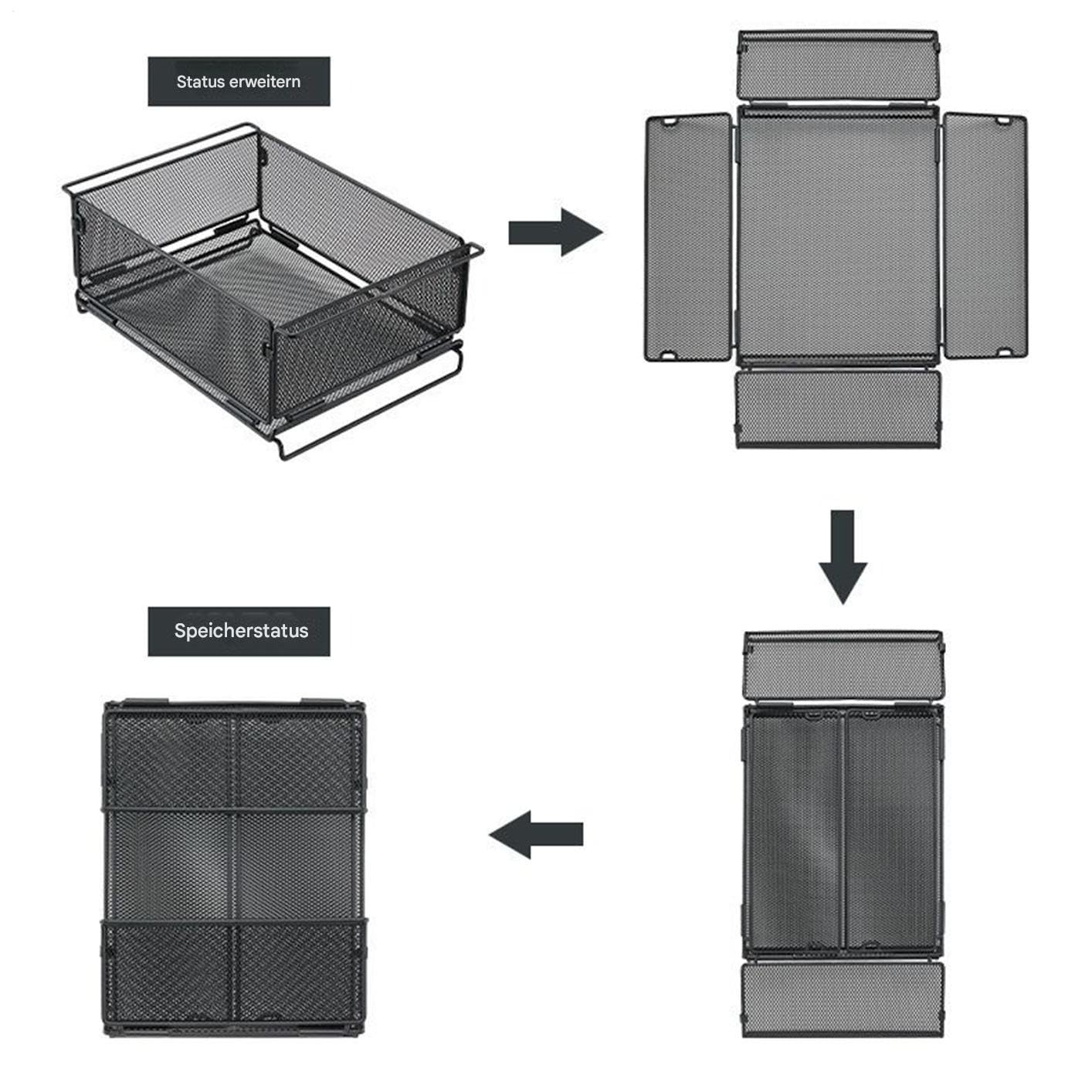 Cestino in Rete Contenitori Metallici Pieghevoli Resistenti | Cucina e Casa per Congelatore Campeggio Giardinaggio