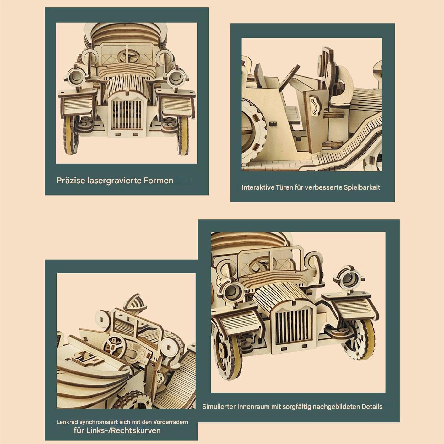 Puzzle 3D Dla Dorosłych Drewniane Zestawy Modeli Samochodów Dla Dorosłych