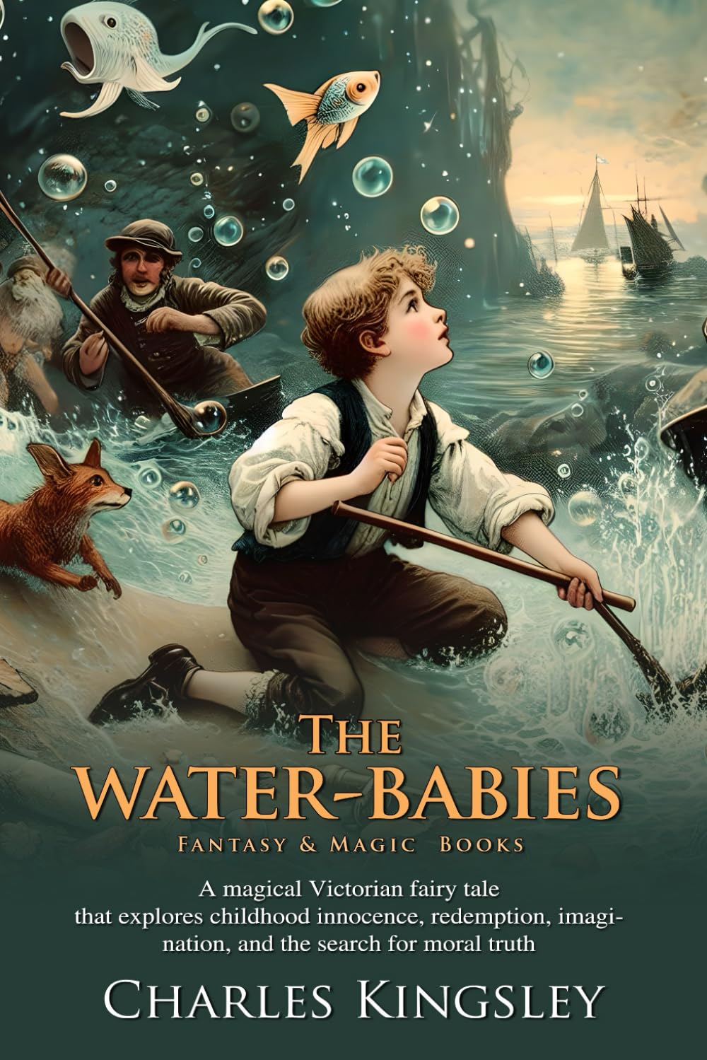 The Water-Babies: Enchanted Aquatic World: Fantasy, Morals, and Heroic Adventure - Fully Illustrated Edition with Author Biography