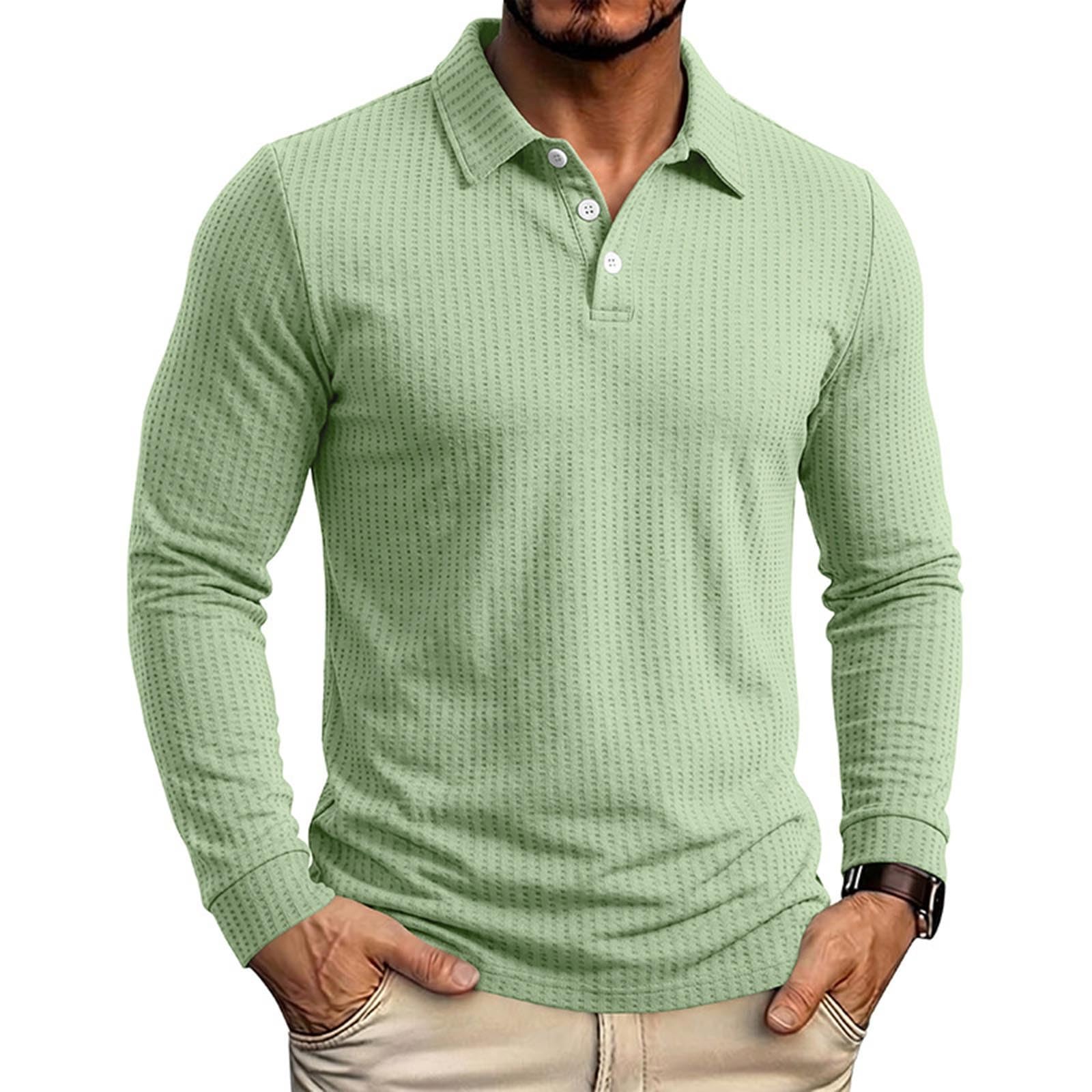Polo à rayures verticales pour homme - Pull respirant à poignets côtelés