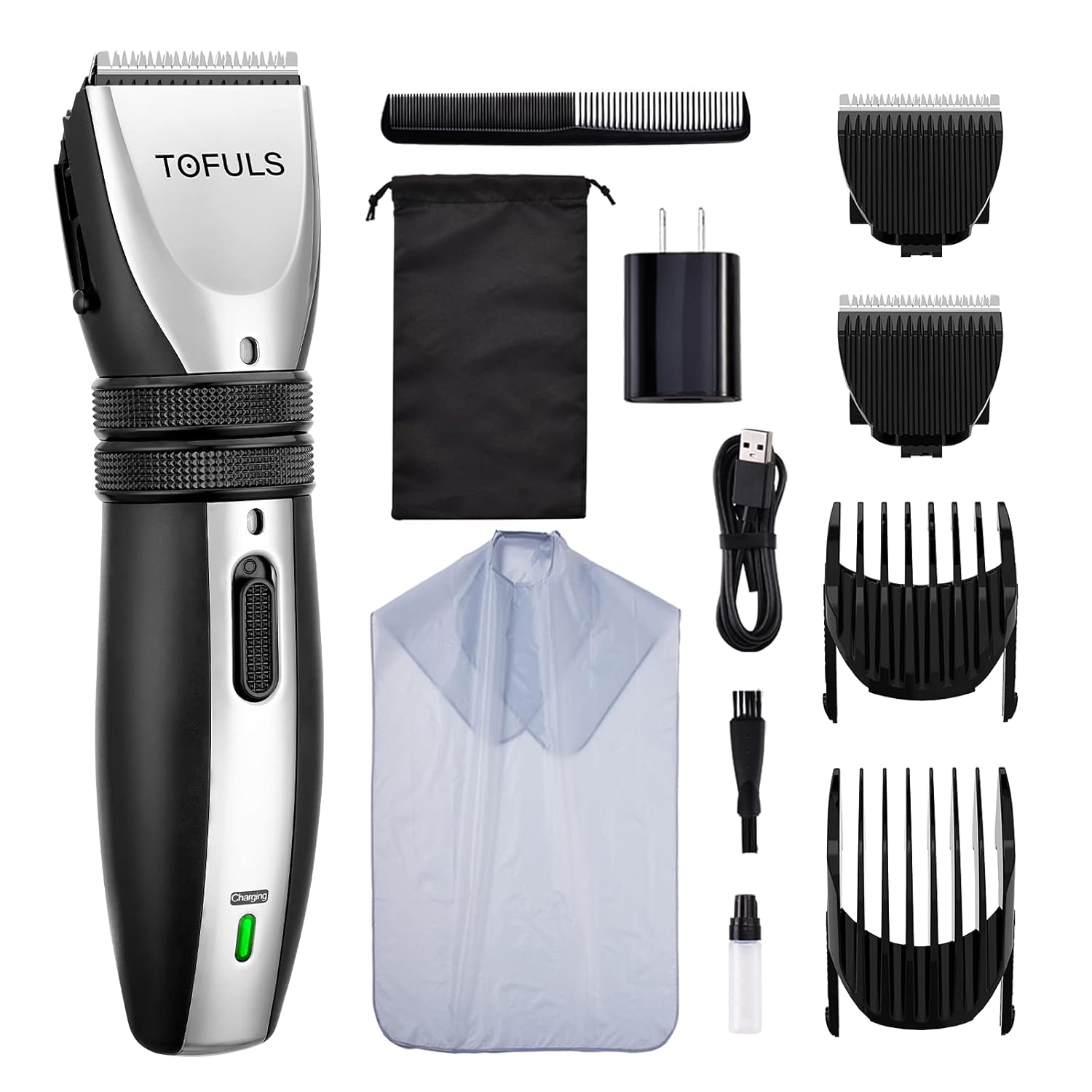 Hair Clippers - Professional Hair Clippers for Men, Men's Beard Trimmer for Hair Cutting, Electric Hair Trimmer for Men Haircut, Cordless Rechargeable Hair Cutting Kit for Barbers with LED Display : Beauty & Personal Care