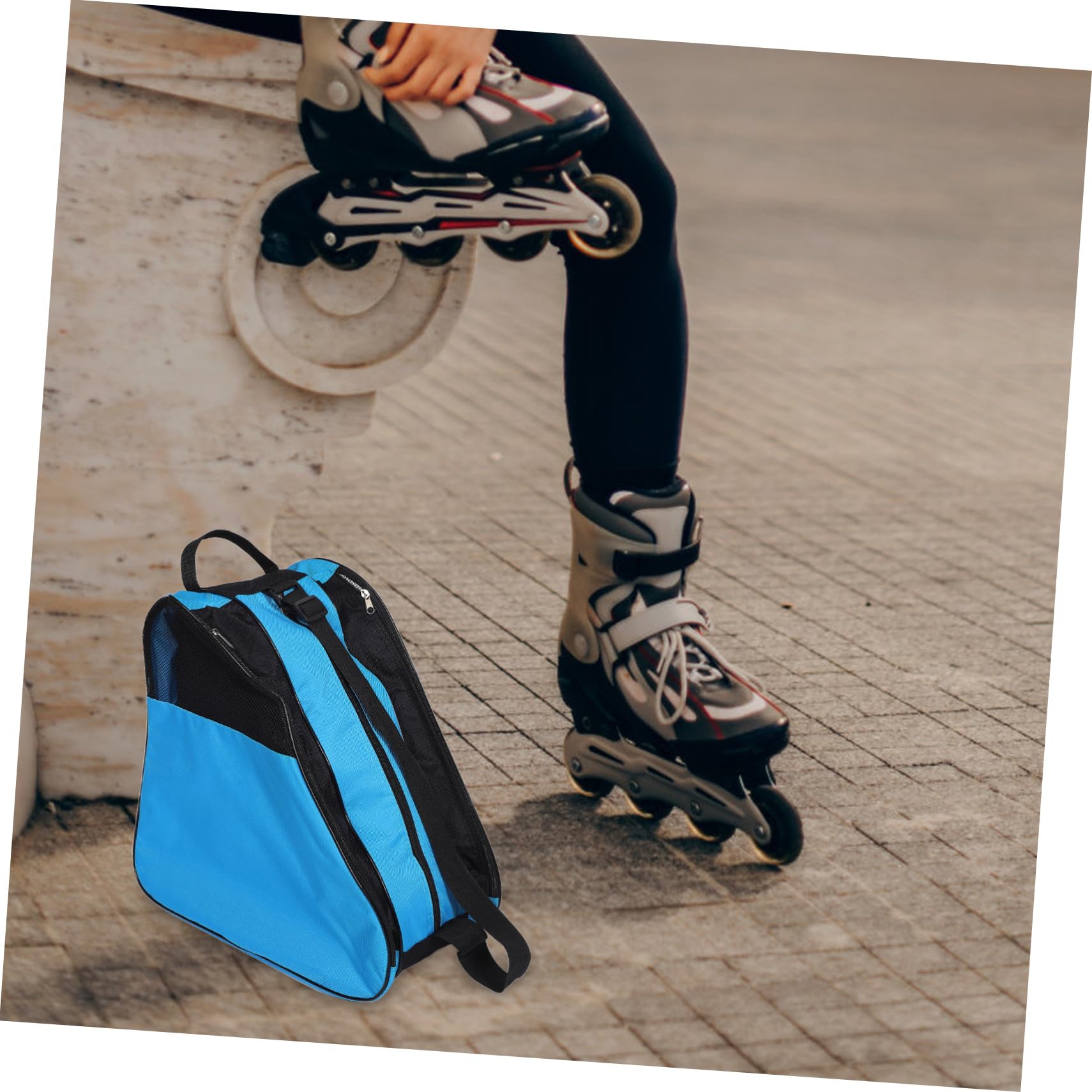 Toyvian Custodia Per Pattini a Rulli Organizer Con Cerniera Grande Adatta Donne e Pattinatori