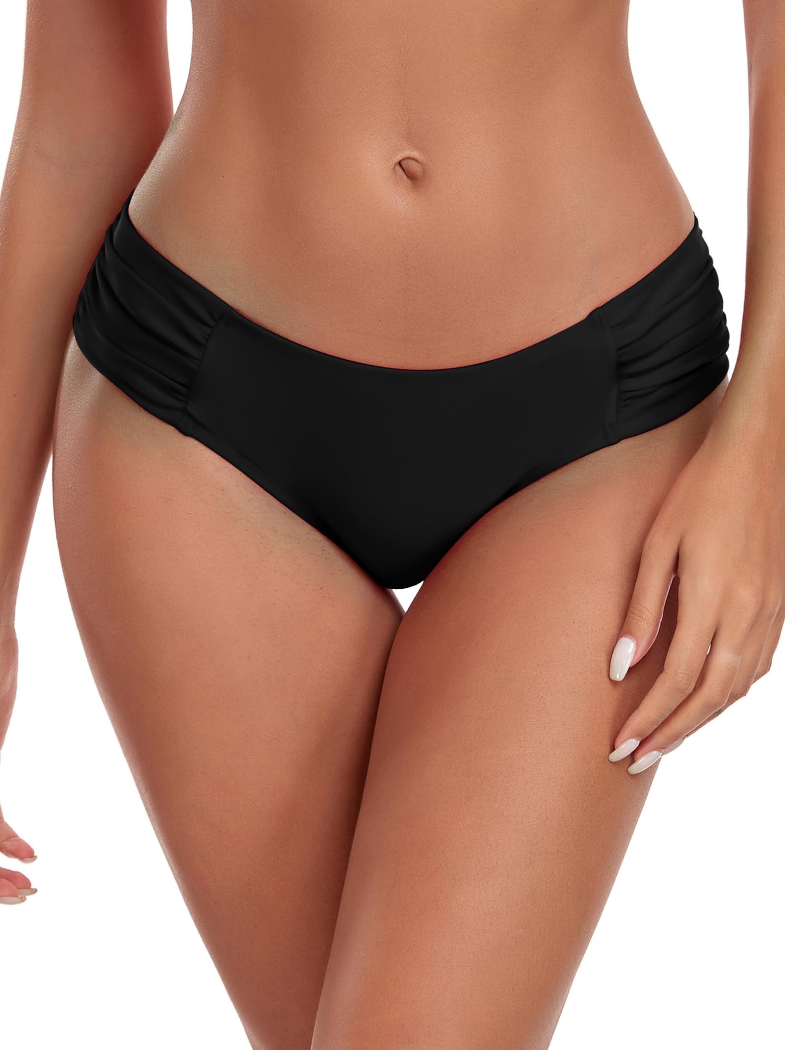 Ocean Blues Damski dół bikini z marszczonymi bokami