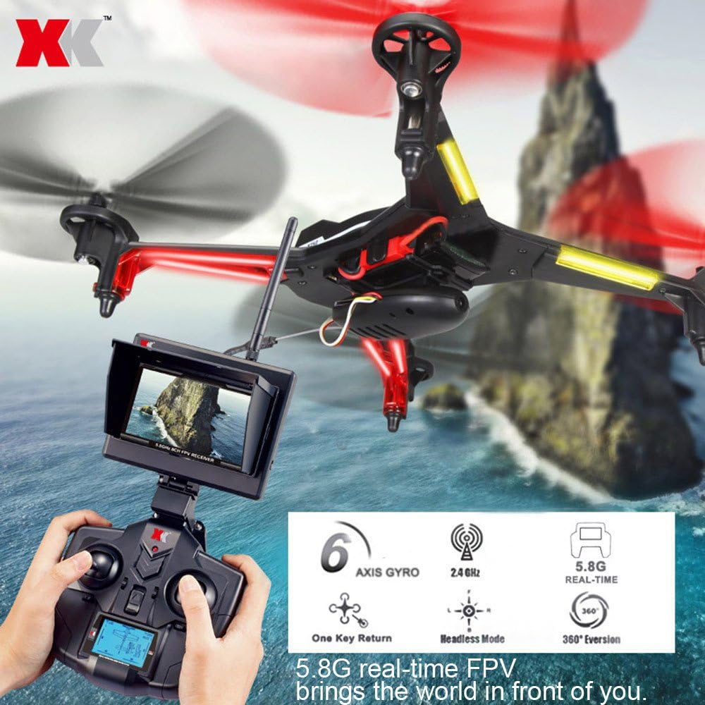 Goolsky XK Alien X250A Drone 2.4G 4CH 6-Axis Gyro 2.0MP Camera 5.8G FPV RC Quadcopter with One Key Roll Headless Mode One Key Return Function