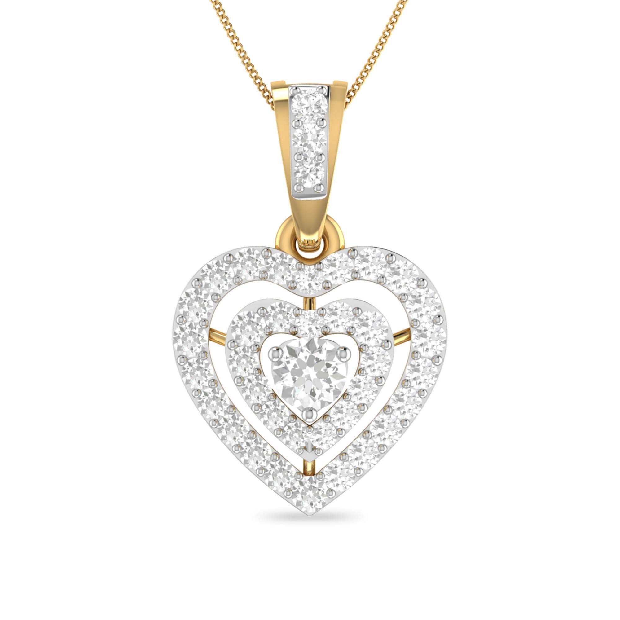 pc jeweller Yellow Gold and Solitaire Pendant for Women-picture-16