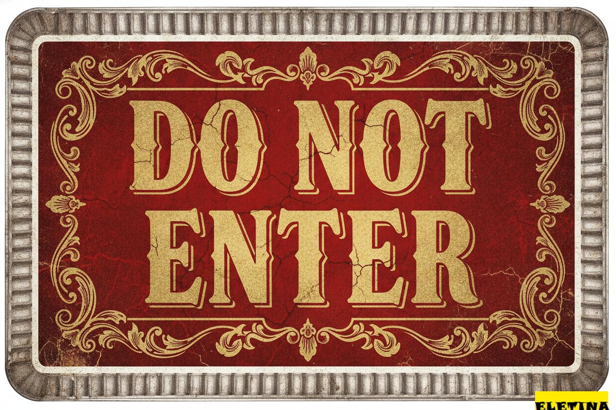 Do Not Enter Keep Out Tin Sign, 8x12 Inch Warning