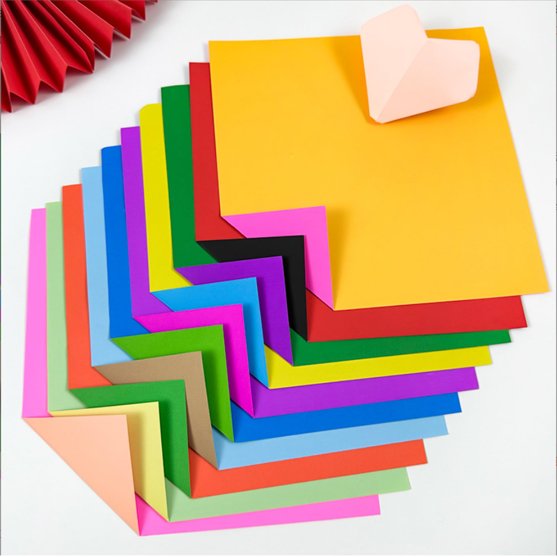 Carta Per Origami 210 Fogli Quadrati 15x15 Cm - Colorata Fronte/Retro, Per Bambini E Fai Da Te, Ideale Per Scuola E Creatività
