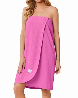 Ekouaer Waffle Robes For Women Bath Wrap Lightweight Shower Wrap 2026 Knee Length Spa Robe with Adjustable Closure S-XL