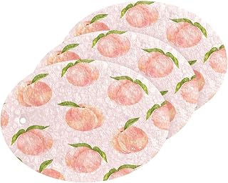 Coikll Pink Peach Kitchen Sponges Cleaning Odor Free Non Scratch Dish Sponge for Cleaning Dishes Bathroom - 3 PCS