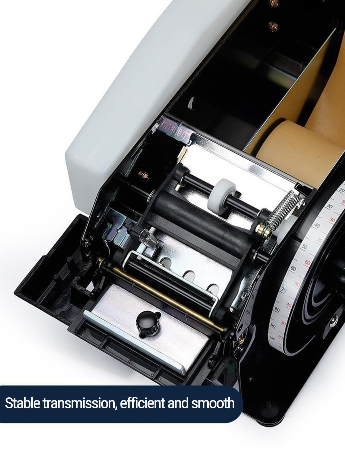Distributore di nastro attivato dall'acqua, dispenser manuale di nastro di carta kraft con lunghezza regolabile e livello dell'acqua per imballaggio e spedizione in cartone