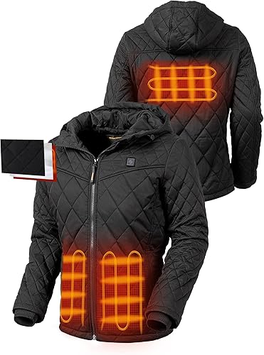 Miniatura 2 de SGKOW Chaquetas térmicas para mujer, chaqueta térmica para mujer con batería incluida, abrigo térmico para caza al aire libre, senderismo