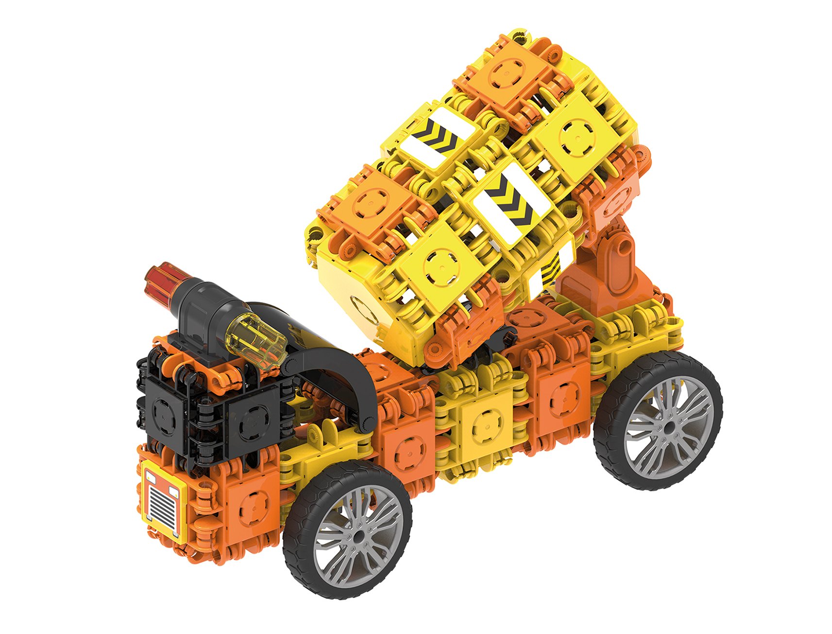 CLICFORMERS Konstruktionsspielzeug für Kinder ab 3 Jahre, kreatives Lernspiel im 73 teiligen Set, Bausteine für Jungen und Mädchen, Montessori STEM-Spielzeug mit Feuerwehrautos,