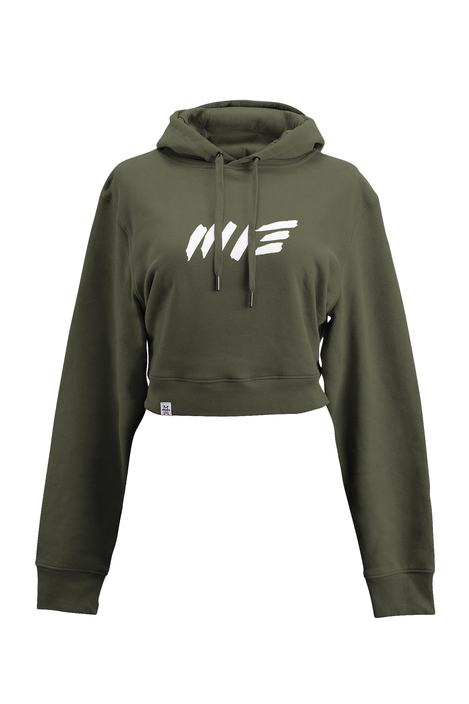 Manufaktur13 Oversize Crop Hoodie - Kapuzenpullover, Cropped Sweatshirt, Crop-Top Pullover für Damen/Frauen, Kordeln aus Metall, Bolero