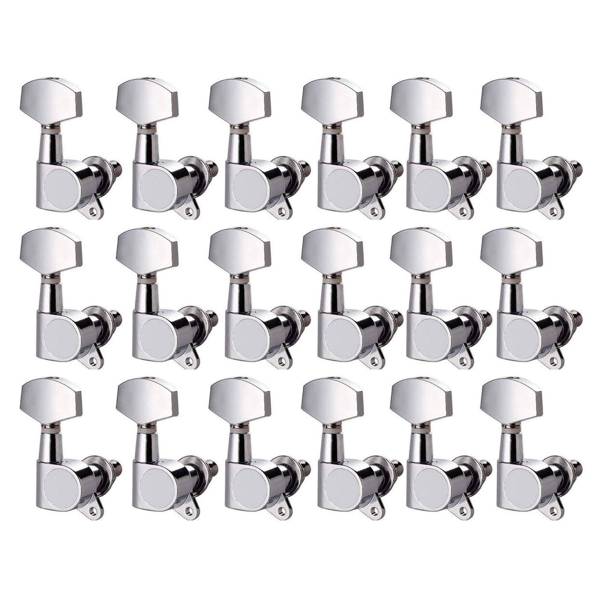 R Guitar String Inline Tuning Pegs Locking Tuners Keys Machine Heads Chrome Lots (18PCS)