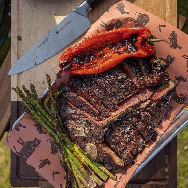 Kamado SUMO Rotolo di Carta da Macellaio Rosa - 30m x 45cm - Carta da Macellaio Kraft per Barbecue