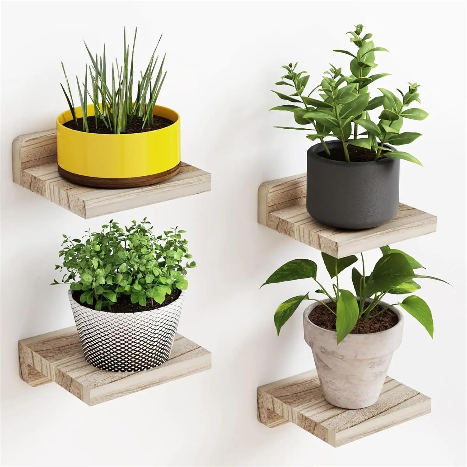 Soporte Mural para Maceta Estantería de pared madera