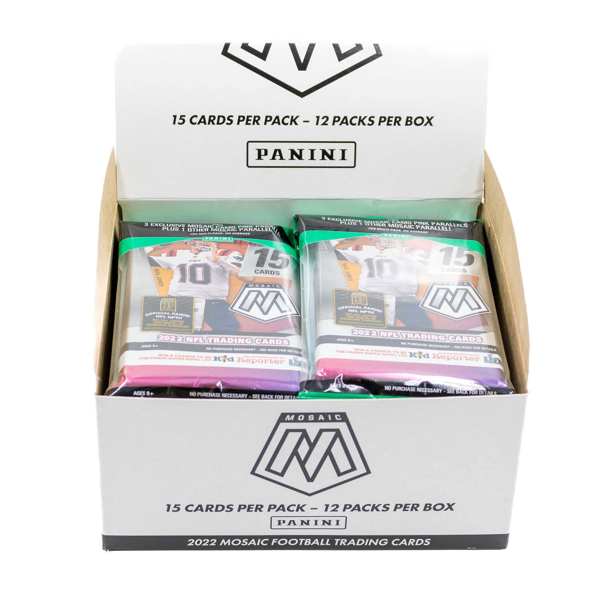 Panini 2022 Mosaic Football NFL Multi Cello Fat-Pack: Sammlungskarten-Packung, Mauspad, Sport
