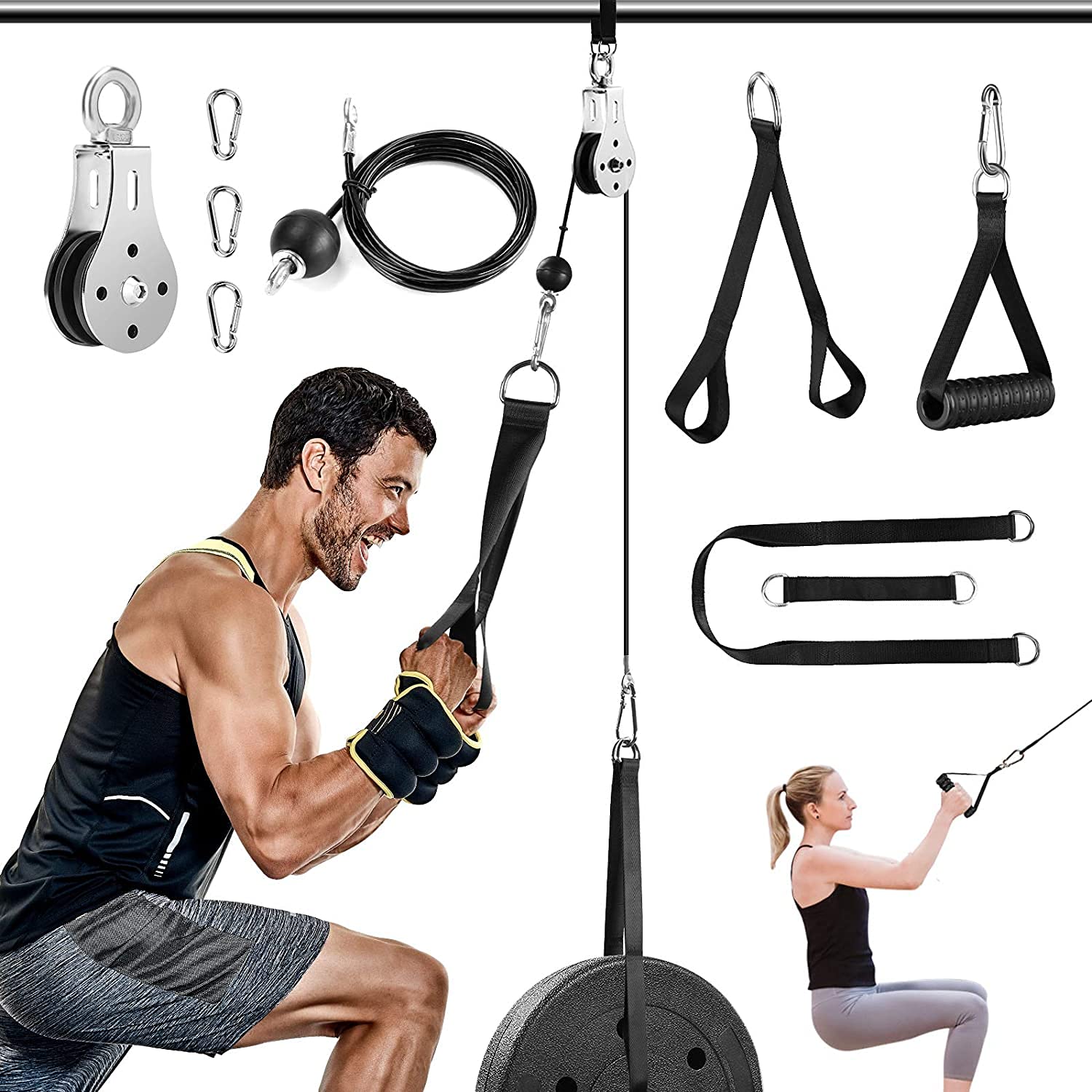 Buy Elikliv 2.0M/6.5Ft Cable Pulley, Tricep Pulley System for Arm