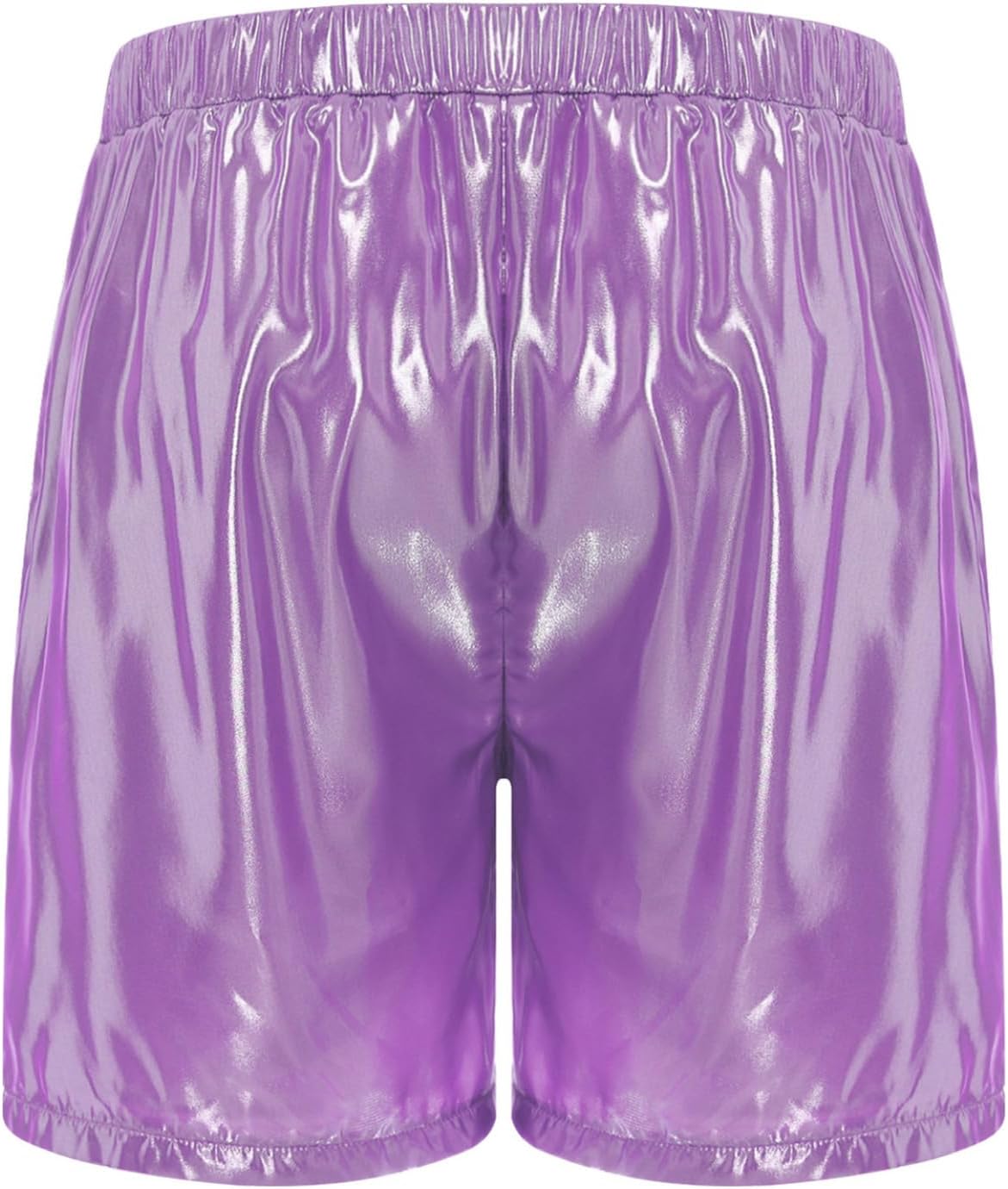 Glossy Dance Outfit Men Elastic Waistband Modern Dance Costume Music Party