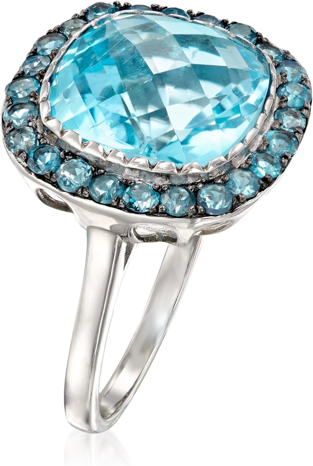 Ross-Simons 8.90 ct. t.w. Sky and London Blue Topaz Ring in Sterling Silver