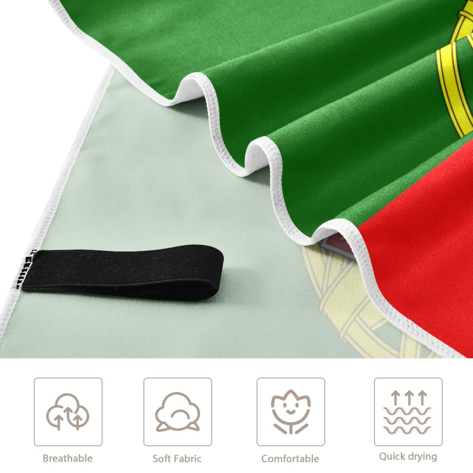 Flaga Portugalia ręczniki kąpielowe plaża 79 cm x 178 cm miękkie i chłonne ręczniki plażowe oversize dla kobiet, w podróż, kemping i wakacje