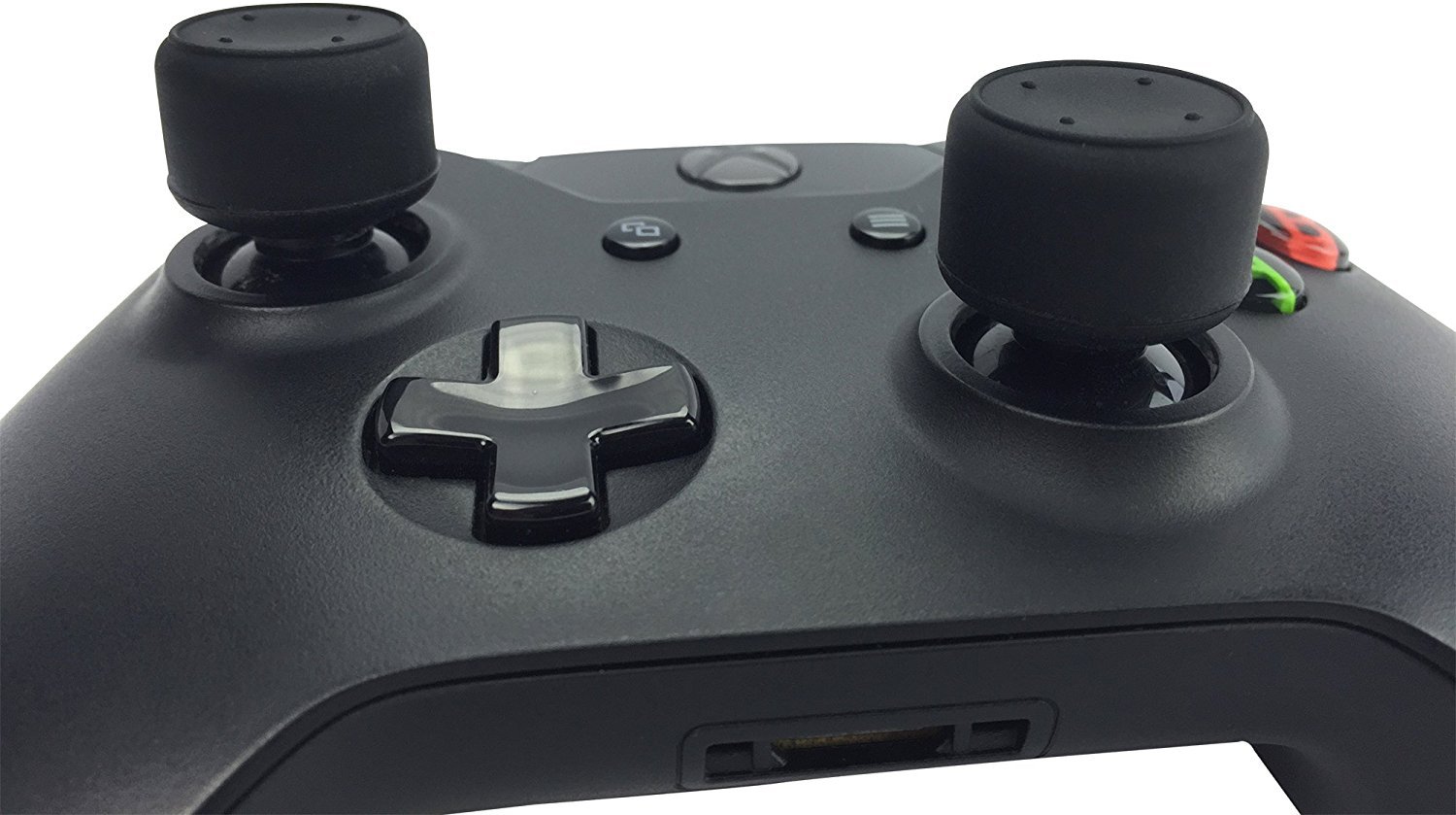 Sweat Free 100% Silicone Raised Antislip Rubber (8 grips) Thumbstick Grips for Xbox One / One S Wireless Controller by E-MODS GAMING-BLACK