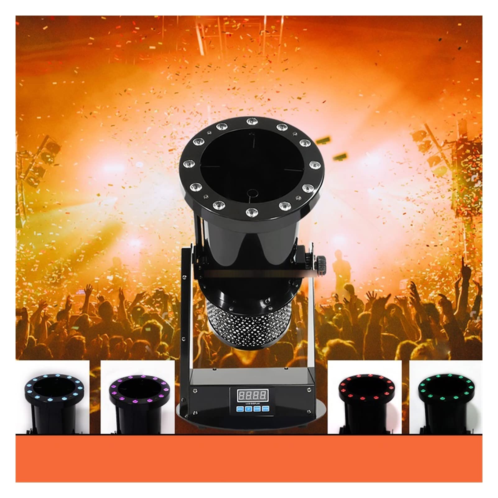 Konfetti-Maschine Confetti Launcher 1200W LED Hochzeitskonfetti Cannon Maschine Hochzeitsmaschine Confetti-Maschine for Party-Bühne Für Hochzeitsfeier Dekoration