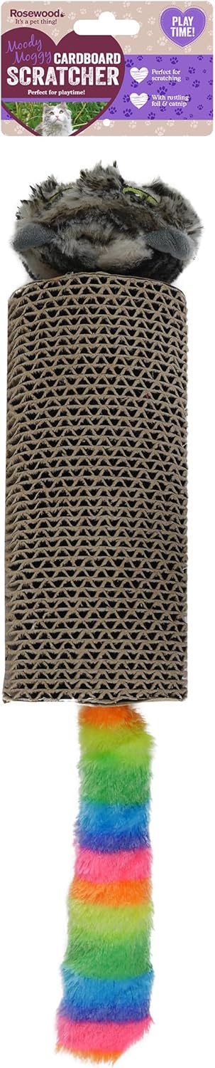 Rosewood Moody Moggy Rainbow Grab Toy, Cat Toy Catnip Toy, 18cm x 22cm