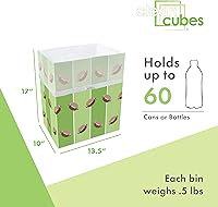 Vista 4 de Botes de basura desechables de 13 galones (paquete de 3) con bolsas de basura ajustables, contenedores de basura reutilizables y reciclaje