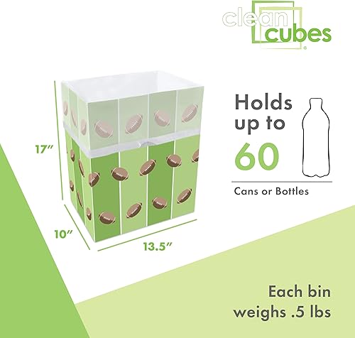 Miniatura 3 de Botes de basura desechables de 13 galones (paquete de 3) con bolsas de basura ajustables, contenedores de basura reutilizables y reciclaje para