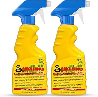 Snake Shield Snake Repellent Spray |Natural Herbal Snake Away Spray | Pet Safe, Non-Toxic, Bio Degradable | Snake Repellent For Outdoors Indoors (Pack of 2)