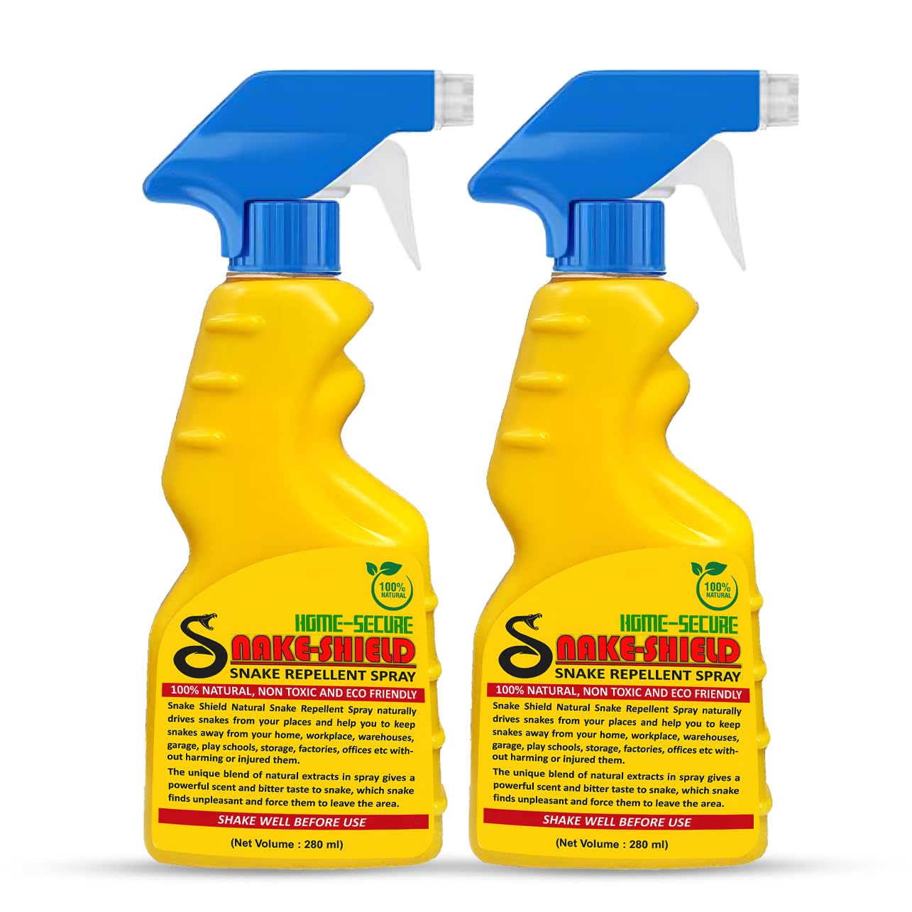 Home-Secure Snake Shield Snake Repellent Spray |Natural Herbal Snake Away Spray | Pet Safe, Non-Toxic, Bio Degradable | Snake Repellent For Outdoors Indoors (Pack of 2)