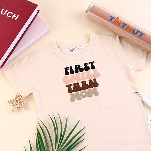 Miniatura 4 de Tintnut Vinilo Hinchado de Transferencia de Calor - Rollo de 10 pulgadas x 6 pies de Vinilo de Transferencia de Calor Hinchado 3D Color Taupe Claro