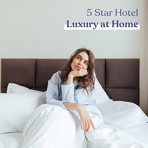 Miniatura 7 de FluffCo Zen Fluff - Almohada de plumón King con 600 rellenos Power Power Power de plumón de pato blanco, calidad de hotel de lujo, 300 hilos,