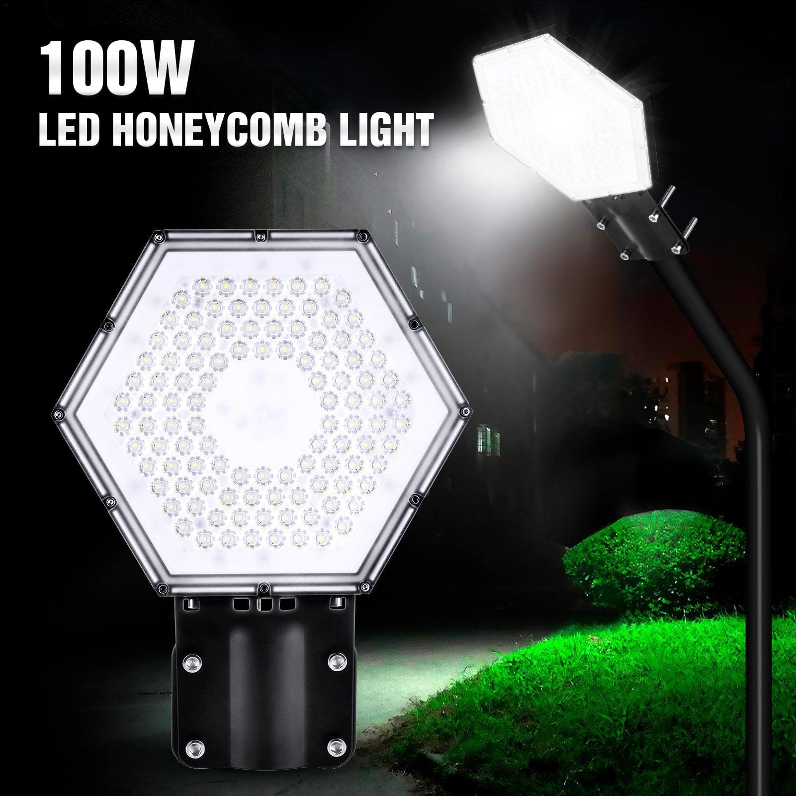 6 Pack 100W UFO LED High Bay Light Lampa Magazyn Oświetlenie przemysłowe, 10000 Lumenów 6500K LED Lights High Bay LED Lights Oświetlenie zatoki handlowej do garażu Fabryka Warsztat Siłownia