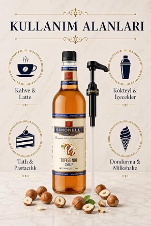 Coffee And Cocktail Syrup Toffee Caramel Flavored 700 ml Pump Gift