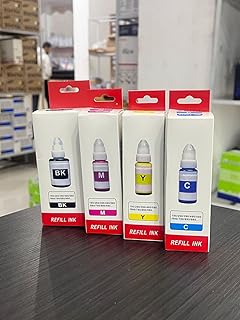 Set of 4 Ink Bottles (135ml/70ml) Replacement for Canon 190, 490, 790, 890, 990, Compatible with Pixma G Series Printers