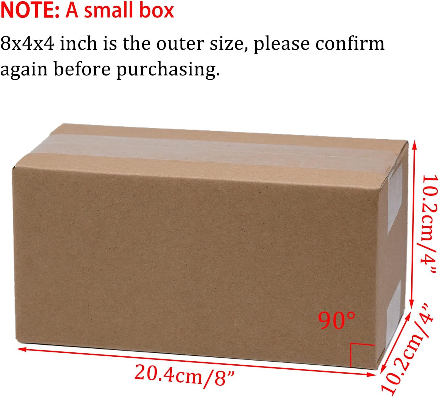 SUNLPH 50 Pack 8x4x4 Inches Shipping Boxes, Small Corrugated Cardboard Boxes for Mailing and Packing, Brown image 2