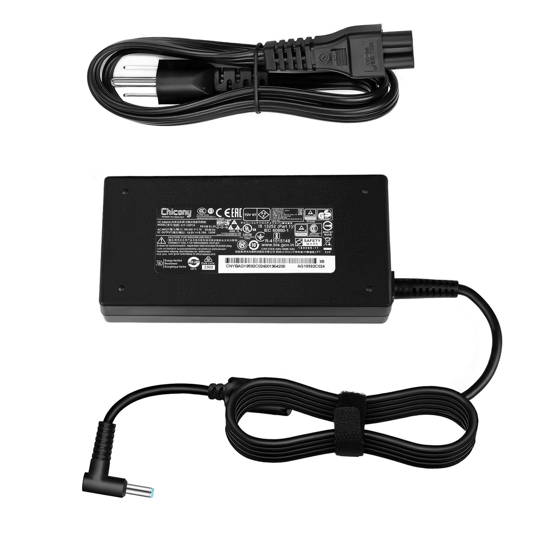 FLGAN 120W 6.15A Charger 710415-001 L41856-001 for HP USB-C Dock G5 5TW10UT 5TW10AA 5TW10AA#ABB 5TW10UT#ABA USB-C/A Universal Dock G2 5TW13AA HP Omen 15-5000 15-5100 15-5200 Laptop Charger