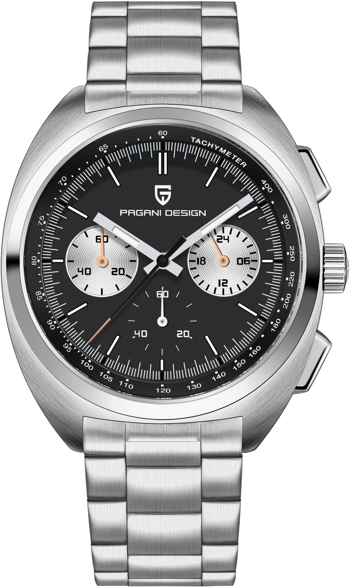 HaiQin Pagani Design 1782 Men's Vintage Quartz Chronograph Watch AR Synthetic Sapphire VK63 Movement 100m Waterproof Multifunctional Sport Analog WristWatches