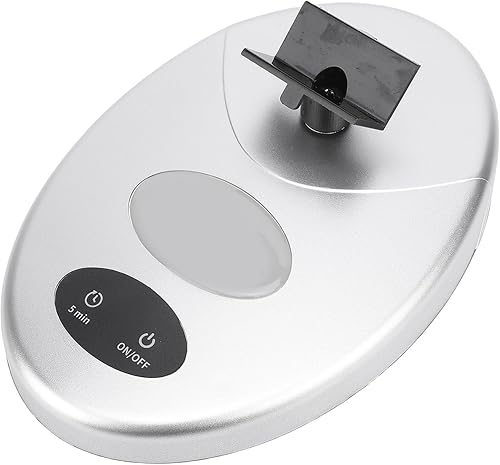 ZJchao Nail Polish Shaker Mixer with 5 Minute Timer Powerful Vibration Portable Liquid Gel Polish Bottle Shaking Machine for Salon Home Silver (US