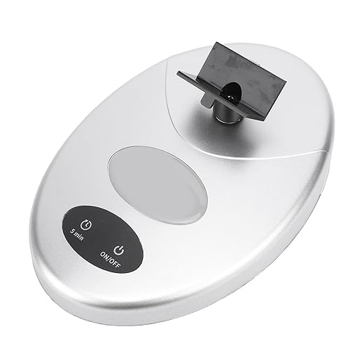 Misturador do Abanador do Verniz para As Unhas, Temporizador de 5 Minutos Vibração Poderosa Portátil Máquina de Agitação Garrafa Polonês Gel Líquido, Abanador de Prata para o Salão de Beleza & a Casa (Plugue dos EUA)