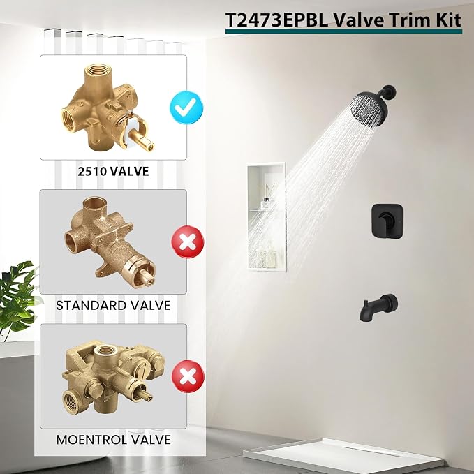 Sistema de Ducha Negro T2473EPBL Compatible con Kit Moen T2473EPBL miniatura 3